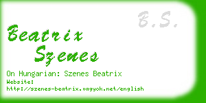 beatrix szenes business card